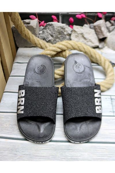 Trendway Unisex Black Beach Slippers