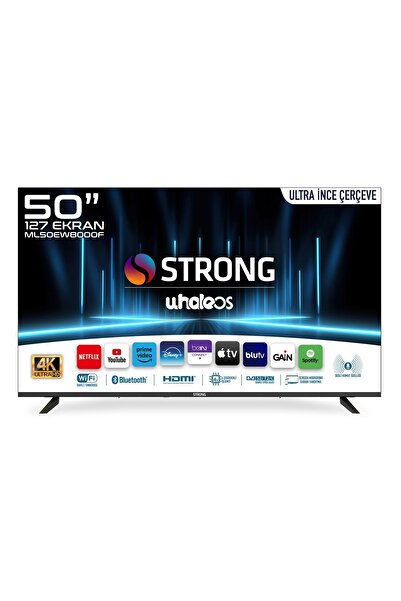 Strong ML50EW8000F 50’’ 127cm Ekran 4K Ultra HD Whale OS Smart TV - Dahili Uydu Alıcılı |Ultra Ince Çerçeve