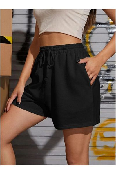 Karatopak Pantaloni scurți obișnuiți de culoare uni pentru femei