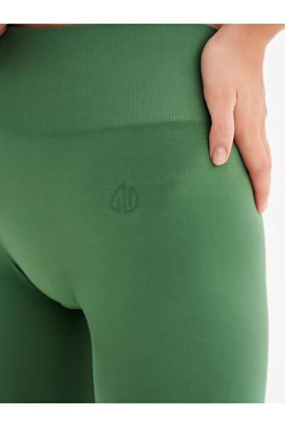 qlu Infinity Collection Kadın Yeşil Seamless/dikişsiz Scrunch Tayt