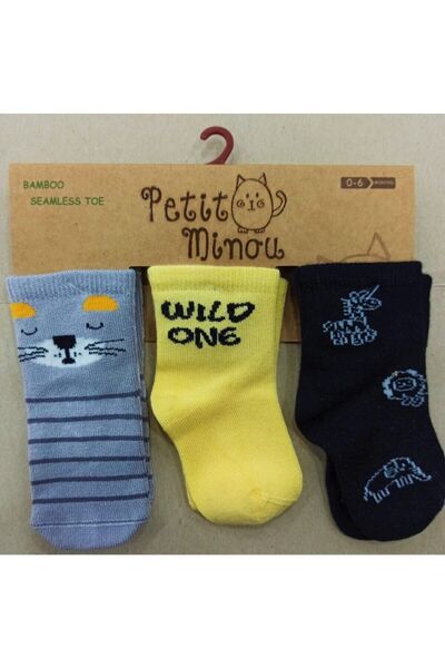Petit Minou Baby Boy 3-Piece Socks