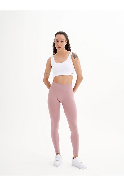 qlu Infinity Collection Women's Dried Rose Seamless/seamless Scrunch Tights