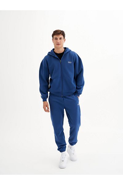 qlu Infinity Collection Unisex Σκούρο Μπλε Oversize Ζακέτα