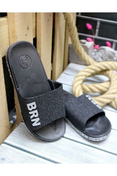 Trendway Unisex Black Beach Slippers