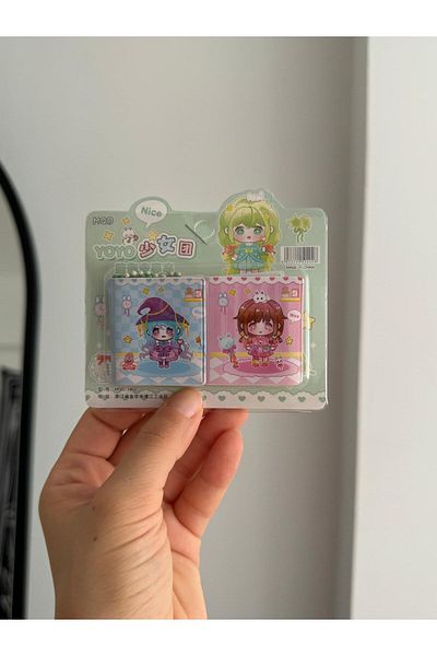 Planet Butik سلسلة مفاتيح صغيرة مكونة من قطعتين من Green Princess