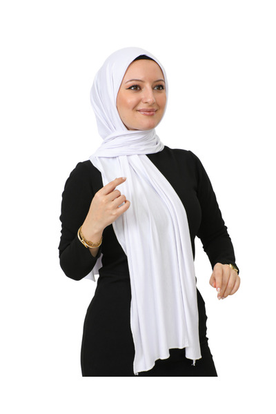 Modish Group Shawl Hijab Premium Fabric Scarf Long Islamic Clothing Viscose - White