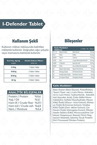 Benifital Kedi Bağışıklık Güçlendirici Set I-Defender + Multivitamin Paste