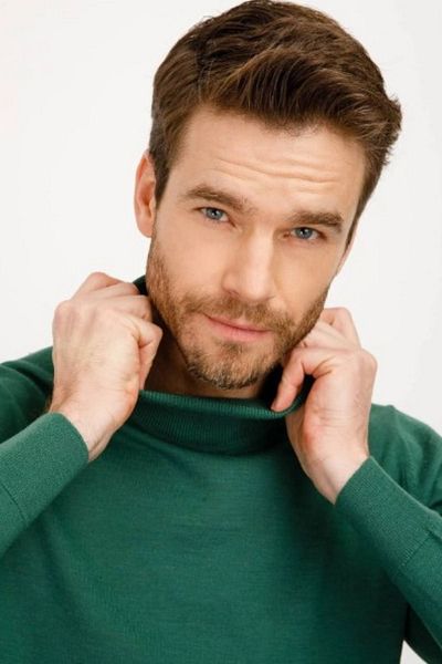 LEON ONE Pulover Benetton Colorful Tricot pentru bărbați - Gâtul întreg, potrivire normală, fără pilule