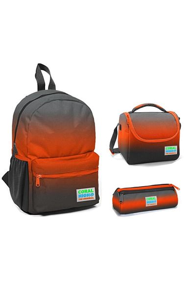 Yaygan Coral High 23548 - Kindergarten Backpack and Lunchbag, Pencil Case Set of 3