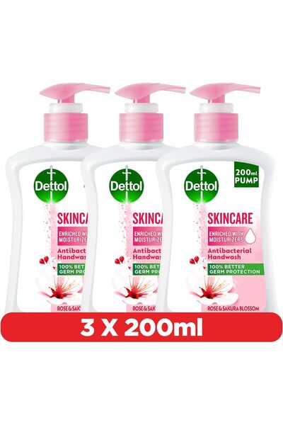 DubaiGallery صابون سائل ديتول لغسيل اليدين برائحة الورد وزهر الكرز، 200 مل (ع...