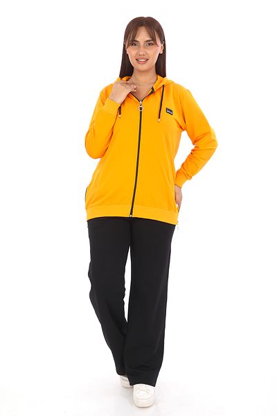 WND SPORT Large Size 2-Piece Zippered Women's Tracksuit Set