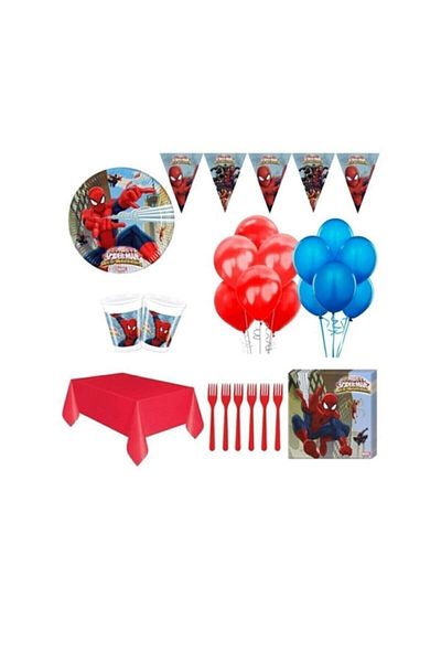 SPIDERMAN Spiderman 16 Person Birthday Party Set