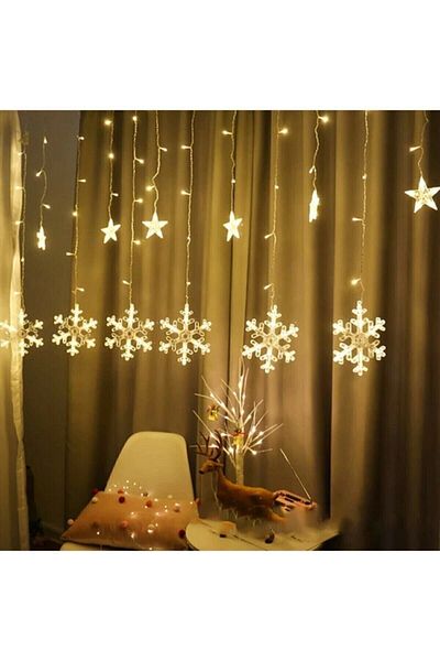 BAYRAM Led Daylight Curtain - Snowflake Pattern