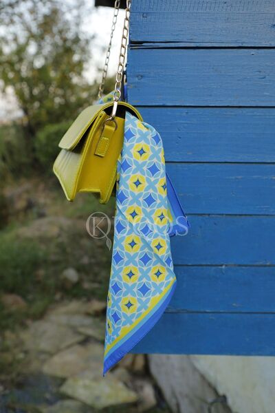 KUQOS Pitikare Bandana Mavi-Sarı