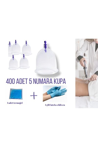 MediPal 400 Adet 5 Numara Vakumlu Hacamat Kupası Masaj Kupası - Selülit-çatlak Giderici
