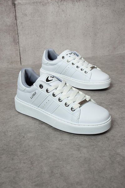 L.A Polo 503 Culoare albă Talpă albă cu șireturi Pantofi sport casual pentru femei Skin