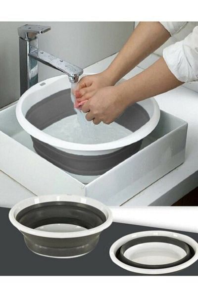 Akay Plastik Folding Basin Basin Accordion Foldable Basin 5.2 Liters