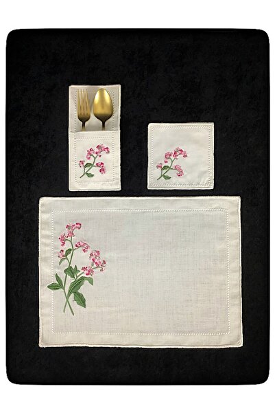 ÇeyizHan ÇEYİZHAN 18 PARÇA - Maraş İşi Sırma Nakış İşlemeli Keten Amerikan Se...