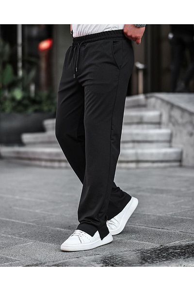 Tex Republic Black Baggy Corded Men's Ottoman Trousers