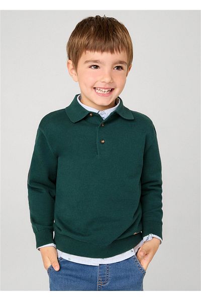 MAYORAL Khaki Boy's Polo Collar Sweater - 4102