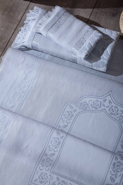 sarra Набір з 3-х килимків з каймою з етільону - сірий