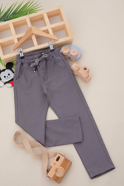 BayBayan Premium Gray Children's School Pants - Lycra Free, Comfortable Cut