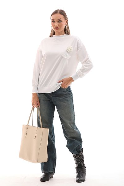 Pulli Collection Λεπτομερής βασική φούτερ New Season Rose