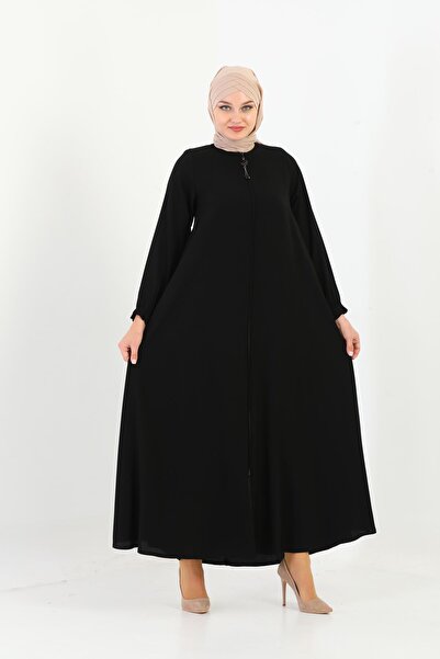 Zeynep Tesettür Tam Mevlana model Ferace -Siyah