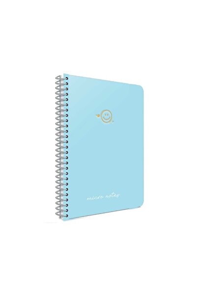 Gıpta Micro Notes Spiralli Pastel Mavi Sert Kapak 100 Yaprak 17*24 Çizgisiz D...
