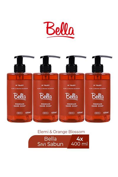 Bella 400 ml X 4 Adepti Liquid Soap Elem - Orange Orange