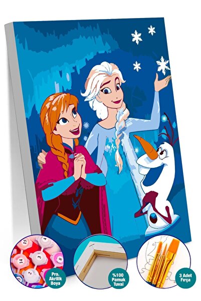 Picasso World Hobby Art Çocuk Sayılarla Boyama Numaralı Tuval Seti Fırça Boya...