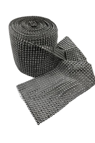 BukiroAtelier Shiny Enli Decorative Strip - Stoned, Silver Stoned, 2 Meters, 11 cm