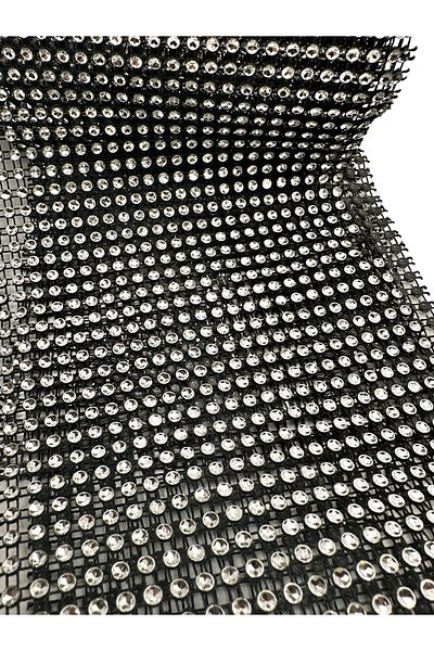 BukiroAtelier Shiny Enli Decorative Stone Strip - Silver 2m, 11cm