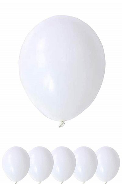 Partifabrik 25 White Matte Pastel Balloons