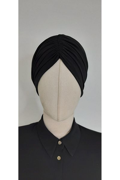 R&S modibone Black Hijab Swimming Cap - Compatible with Sea and Pool, Hasema and Swimsuit Top