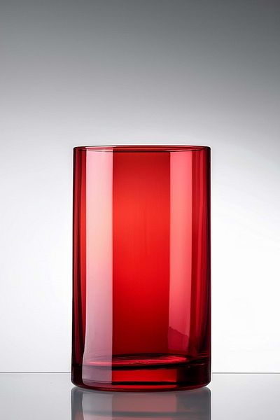 Jenisa Red Dried Flower Pattern Decorative Vase - 12X18 cm