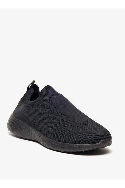 Dash Textured Slip-On Walking Shoes with Pull Tabs