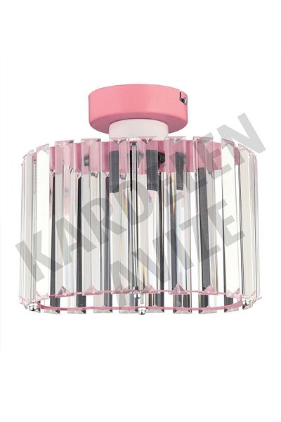 KARDELEN AYDINLATMA AVİZE Luxury Chandelier - Pink B, Crystal Stone Plafonier and Gazing