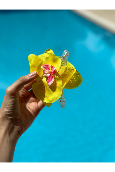 yucelique Aloha Design - Πόρπη με μανταλάκια σχεδίασης ορχιδέας με λεπτομέρει...
