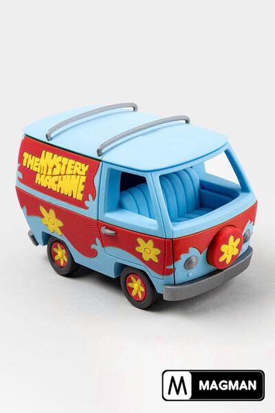 MagMan عربة سكوبي دو 37 قطعة - مجموعة ألعاب تعليمية، لون أزرق وأحمر