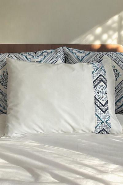 memhome Premier Ranforce White Pillow Case - 100% Cotton, 2 Pieces, 50x70cm