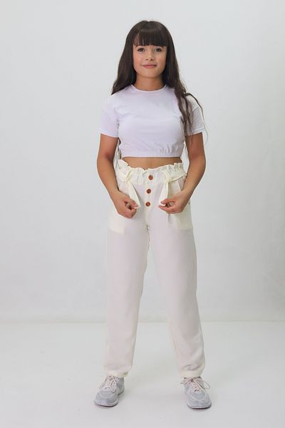 GZT TEKSTİL Girl's Linen Trousers 3503