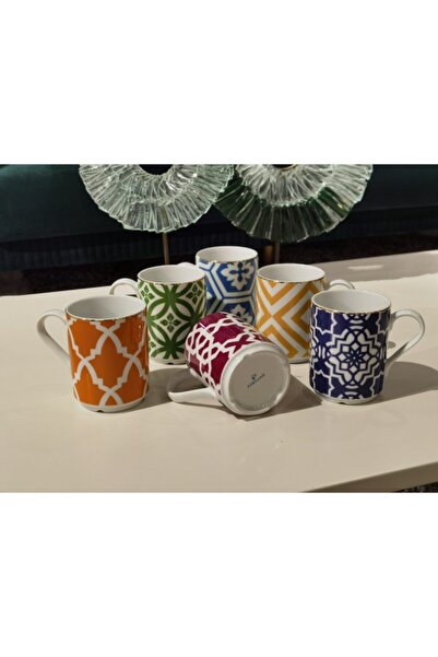 Porland Morocco Mixed Color Mug Set 6 Pieces 04a P021271