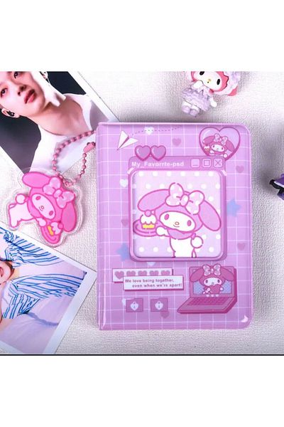 synshop Sanrio Sakura Melody Mole - Αλμπουμ φωτογραφιών Y2k Kawaii Kpop, θήκη πολλαπλών χρήσεων