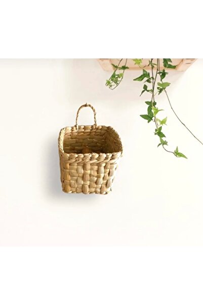 afralya home Hasır Sepet Dekoratif Duvar Süsü Modeli Ev Salon Çocuk Odası Mutfak Duvar Süsü