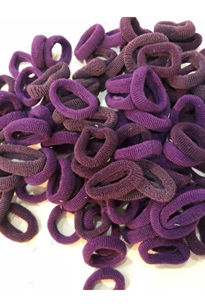 AKTEZ-EL Σετ 10 μωβ λαστιχένιες πόρπες