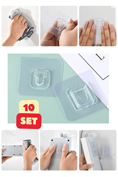 Vekorr Eşya Sabitleme Askı Su Geçirmez Mutfak Banyo Güçlü Eşya Tutucu Geçmeli...