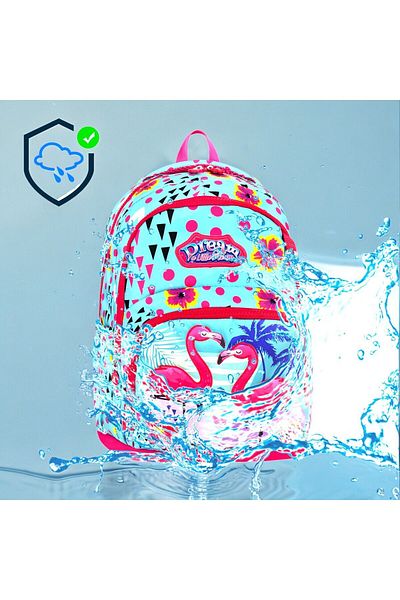 Mashotrend Dream Flamingo School Bag - Thermal Feeding and Pen Holder Stork Primary School Bag Backpack