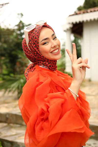 Silk Home Thin Cotton Floral PattErn Soft Scarf HEadscarf