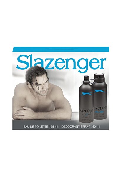 Slazenger Parfüm Edt 125ml + 150ml Erkek Deodorant Kofre Set Mavi - Diş Beyaz...